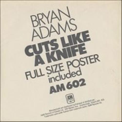 Bryan Adams Cuts Like A Knife - poster slv Canadian 7
